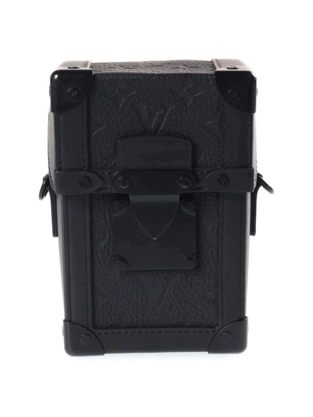 Louis Vuitton Vertical Trunk Wearable Wallet Monogram Shoulder Bag Leather Black